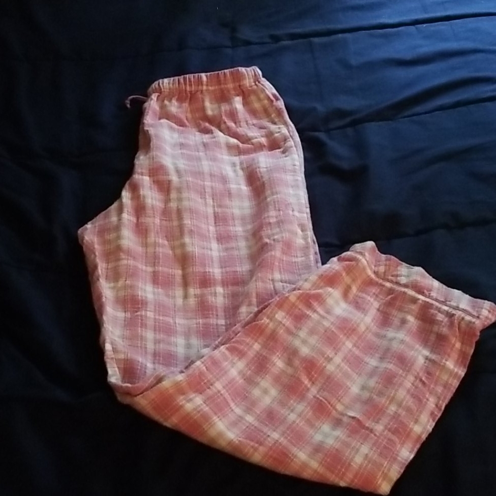 Pink flannel jammie pants